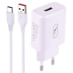 شارژر دیواری فست شارژ Sky Dolphin SC07T 2.4A 12W همراه با کابل تایپ سی
