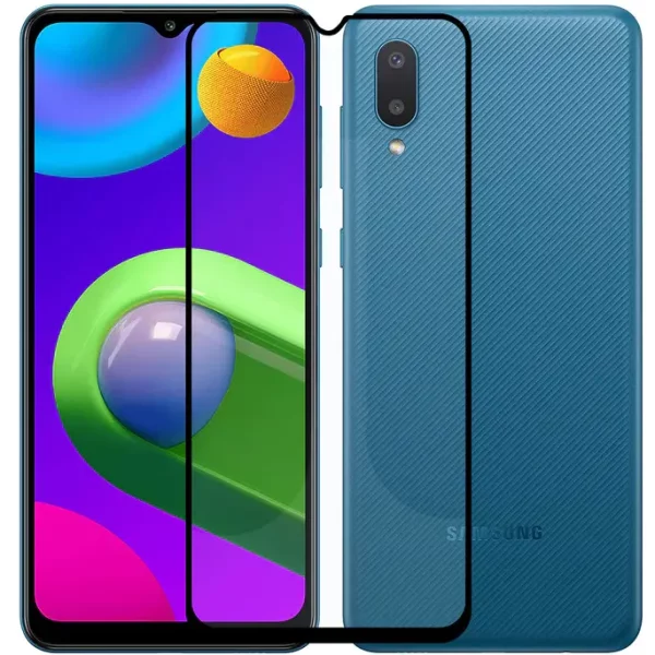 محافظ صفحه نمایش شیشه ای درجه یک Samsung Galaxy M02 Full Cover